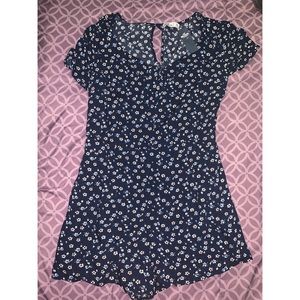 Navy Floral Romper